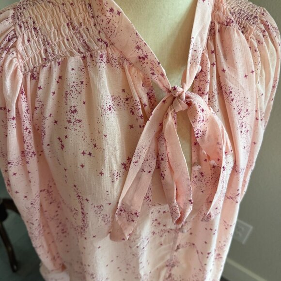 Free People  NWT Stars Align Oversized Blouse Medium - Picture 2 of 6